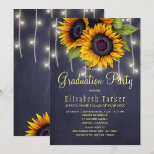 Invitation Fleurs de soleil dorées Fleurs de soleil rustiques