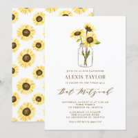Fleurs de soleil jaunes à Mason Jar Bat mitzvah