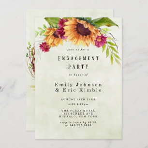 Invitation Fleurs de soleil Printemps rose Floral