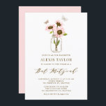 Invitation Fleurs de soleil roses dans Mason Jar Bat mitzvah<br><div class="desc">Famille d'Invitations et amis à votre événement avec cette invitation bat mitzvah personnalisable. Il présente des tournesols roses dans un bocal de mason. Personnalisez en ajoutant vos détails. Cette invitation bat mitzvah de tournesol est parfaite pour tous les thèmes ou saisons.</div>
