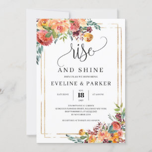 Invitation fleurs de souci orange, levez-vous et b