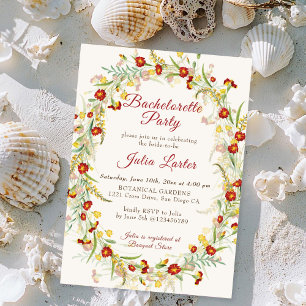 Invitation Fleurs de Tagète Foliage Enterrement de Vie de Jeu