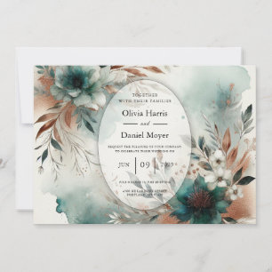 Invitation Fleurs de Téard dans la Fleur de Bronze Mariage