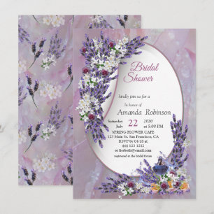 Invitation Fleurs de tubéreuse et de lavande