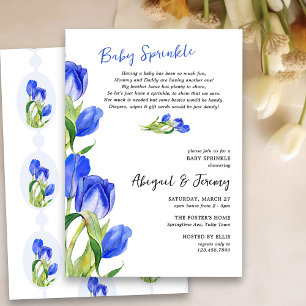 Invitation Fleurs de Tulipe Printemps 2e Enfant Bébé Sprinkle