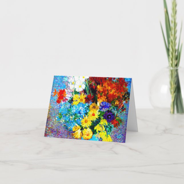 Invitation Fleurs de Van Gogh dans un vase bleu (Devant)