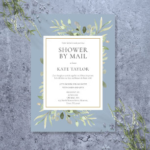 Invitation Fleurs de verdure de douche de mariée par courrier