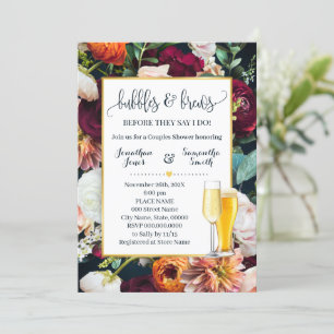 Invitation Fleurs de vin Marine Bubbles and Brews Wedding sho