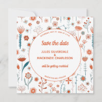 Fleurs d'été scandinaves Enregistrer la date