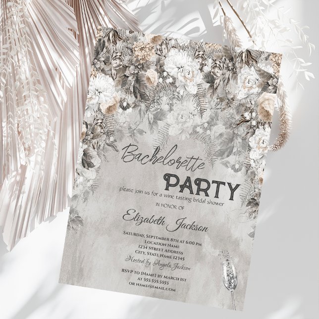 Invitation Fleurs d'hiver Wonderland Bachelorette (Créateur téléchargé)