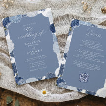 Fleurs d'Hortensia Bleu Poussiéreux Mariage Vintag