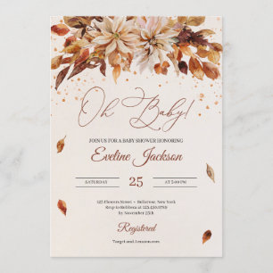 Invitation Fleurs d'orange marigold automne et automne