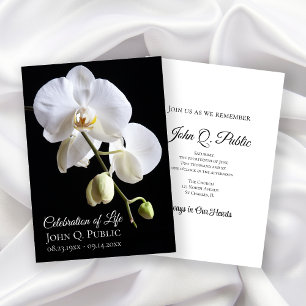 Invitation Fleurs d'orchidées blanches pour la célébration de