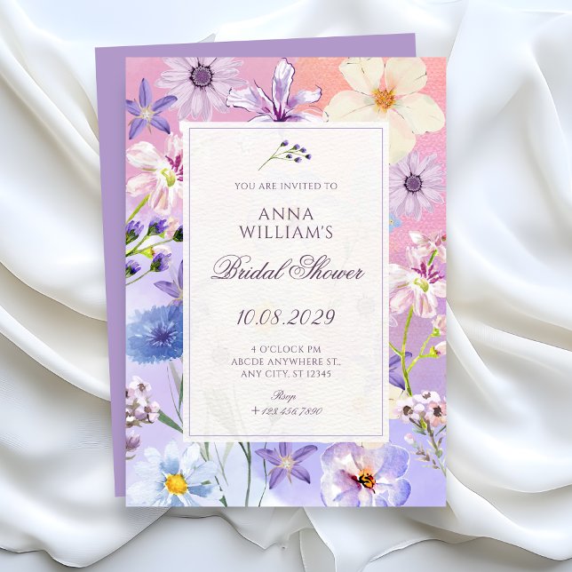 Invitation Fleurs douche de mariée (Créateur téléchargé)