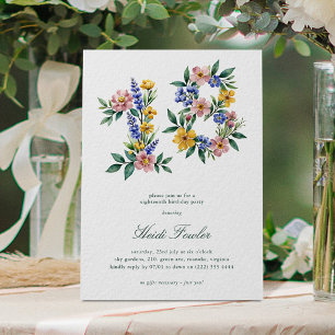 Invitation Fleurs Élégantes 18' Botanique 18e Anniversaire