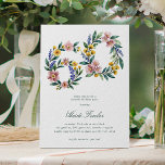Invitation Fleurs Élégantes 60' Botanique 60e Anniversaire<br><div class="desc">Célébrez votre 60e anniversaire comme il se doit en invitant vos proches avec cette superbe invitation florale. Le design présente une magnifique composition de fleurs et de verdure, formant le chiffre 60, sur un fond blanc serein. Le modèle de fête est non seulement élégant, mais également facilement personnalisable avec les...</div>
