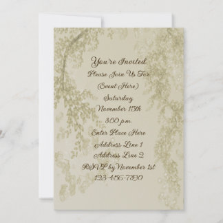 Invitation Fleurs élégantes Branches Design Party