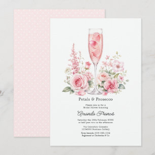 Invitation Fleurs Élégantes & Carton d'Invitation de Réceptio