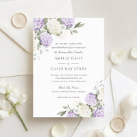 Fleurs Élégantes Mariage Hydrangea Violet Verdure