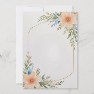 Invitation Fleurs encadrées vierges