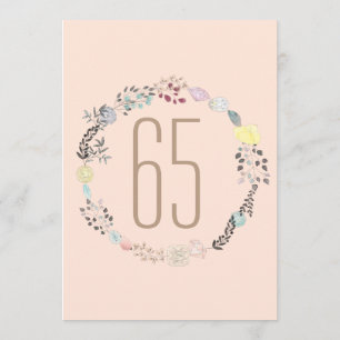 Invitation Fleurs et diamants de fantaisie 65e anniversaire