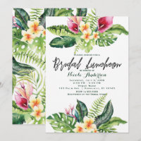 Fleurs et feuilles tropicales Floral déjeuner de m