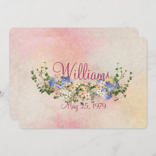 Invitation fleurs et lierre mariage renouvellement du wow