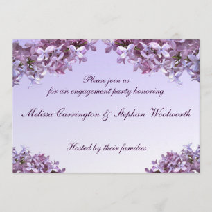 Invitation Fleurs florales Lilac