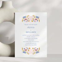Fleurs folkloriques scandinaves bleu jaune chic ma