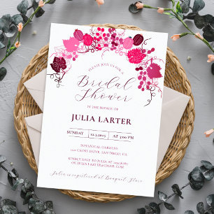 Invitation Fleurs françaises Baies sucrées Raisins Shower de