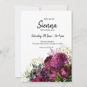 Invitation Fleurs glam chic modernes pour toutes les occasion