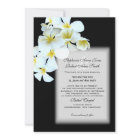Fleurs hawaiiennes personnalisées Noir Mariage Inv