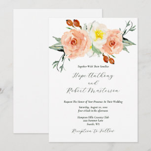 Invitation Fleurs lumineuses d'été pour un mariage