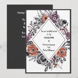 Invitation Fleurs Maléfiques Tout Voir Mariage d'Halloween