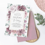 Invitation Fleurs mauves et verdure Élégant Mariage élégant<br><div class="desc">Invitations de mariage romantique à fleurs mauve</div>