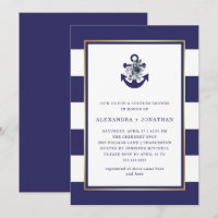 Fleurs nautiques | Marine Blue Stripe Couples Douc