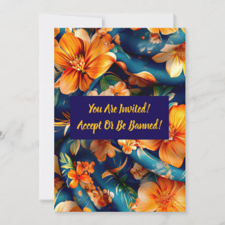 Invitation Fleurs orange partout