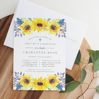 Invitation Fleurs Prière Communion