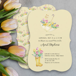 Invitation Fleurs printanières Baby Shower Maman future Bébé
