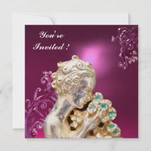 Invitation Fleurs Rose, Fuchsia Purple Fils, Doux 16 Partie