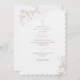 Invitation Fleurs roses Dainty