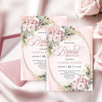 Fleurs roses de bohème dorées sous la douche