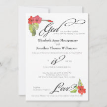 Fleurs rouges Dieu est amour Calligraphie religieu