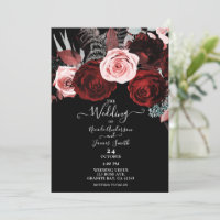 Fleurs Rouges Foncées & Roses Feuillage Floral Mar