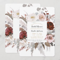 Fleurs Rurales en Fleurs Rose Gris Rouge Baby Show