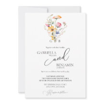 Fleurs Sauvages Aquarelle Mariage Bohème Champêtre