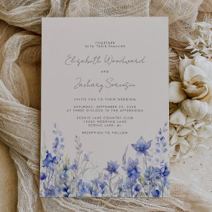 Invitation Fleurs sauvages bohèmes aquarelle Wedding de campa