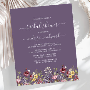 Invitation Fleurs sauvages Budget Purple Bridal