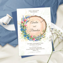 Fleurs sauvages d'aquarelle et Mariage rustique de