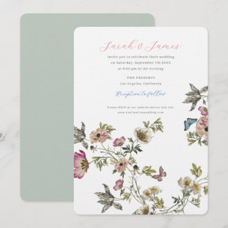 Invitation Fleurs sauvages de mariage du jardin